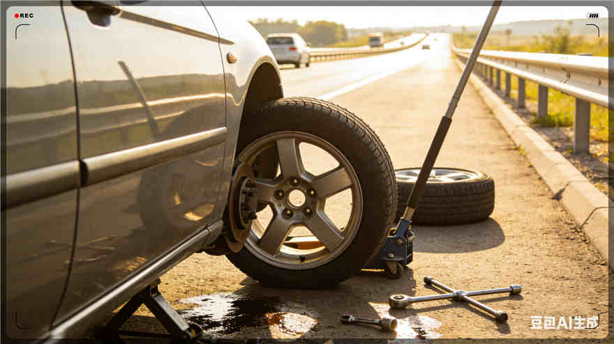 遵化高速公路扎胎-汽车流动补胎