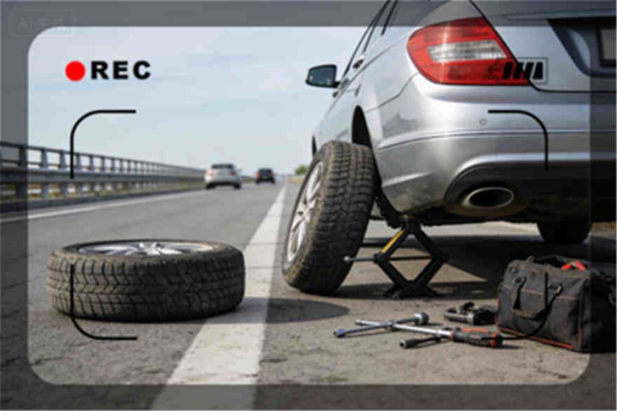 遵化高速公路爆胎-汽车换轮胎